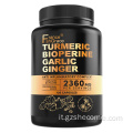 Supplementi di curcuma Supporto immunitario Capsule di zenzero di curcuma